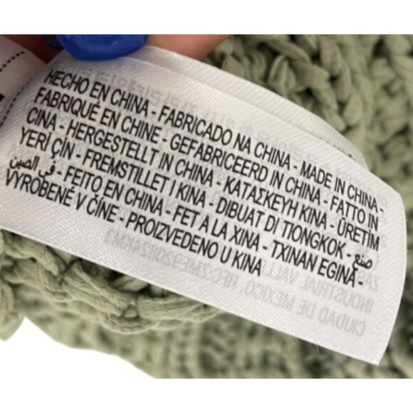 Zara Women Knit Sweater Cardigan Chunky S Small Green flower button 3920/237 NWT - Picture 13 of 16